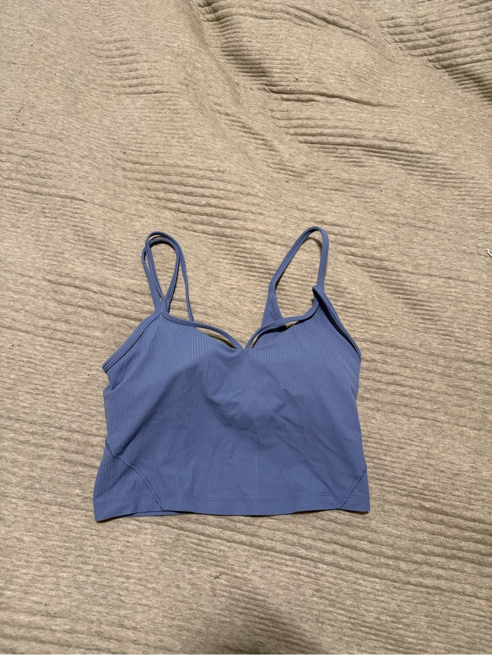 lululemon athletica Indigo Ribbed Double-Strap Crop
